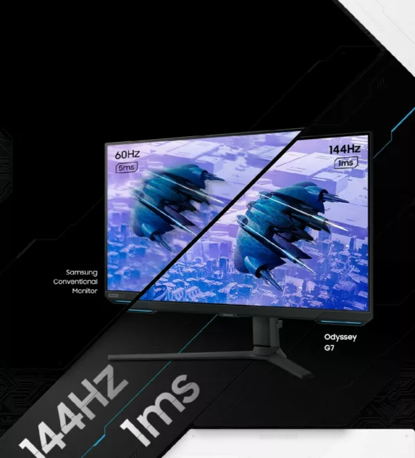 Moniteur de jeu UHD Samsung LS28BG700EPXEN Odyssey G7 28 pouces – noir – Image 7