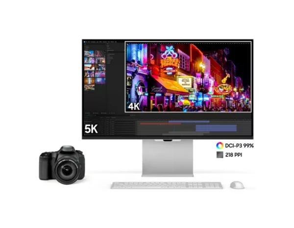 Moniteur Samsung LS27C902PAUXEN Viewfinity S9 27" uhd 5k ips - gris clair – Image 5