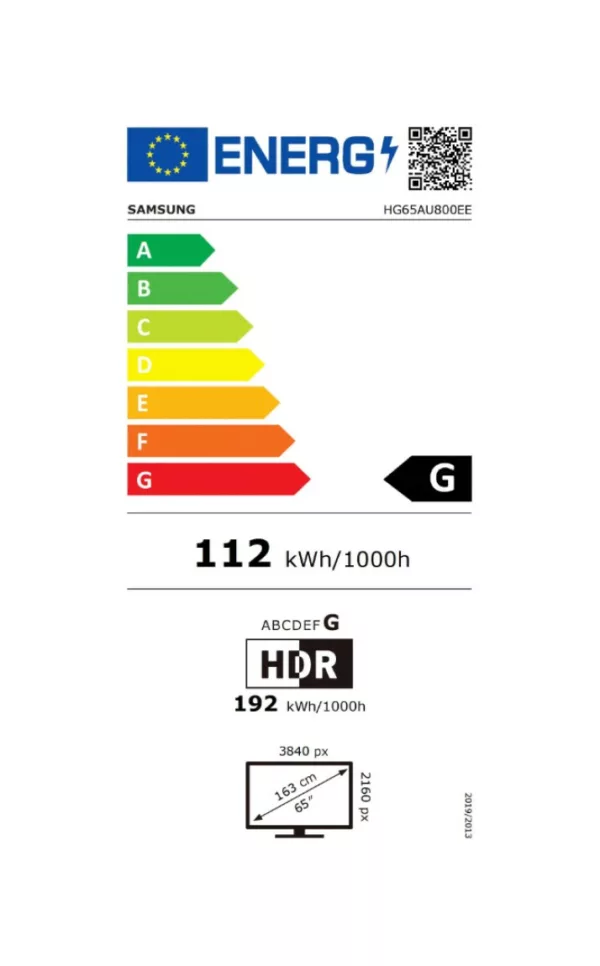 Samsung HG65AU800EEXEN Hau8000 téléviseur d'hôtel 65" uhd - noir – Image 8