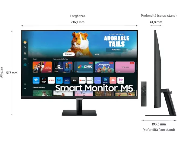 Samsung LS32DM500EUXEN M5 Moniteur va 32'' full HD - noir – Image 3