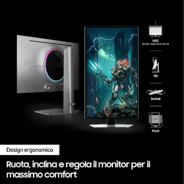Samsung LS27DG600SUXEN Odyssey G6 Moniteur de jeu QHD Slim OLED de 27 pouces - Argent – Image 15