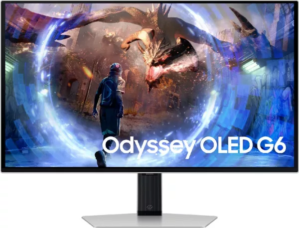 Samsung LS27DG600SUXEN Odyssey G6 Moniteur de jeu QHD Slim OLED de 27 pouces - Argent