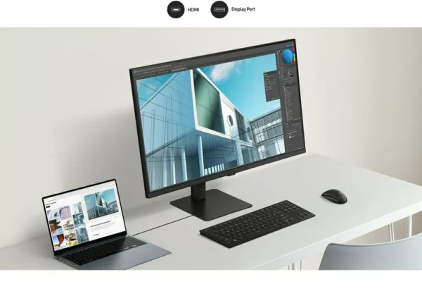 Moniteur plat uhd Samsung LS32D700EAUXEN Viewfinity S7 Va 32'' – noir – Image 8