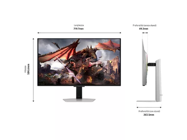Samsung LS32DG800SUXEN Odyssey G8 Moniteur oled mince uhd 32'' - argent – Image 15
