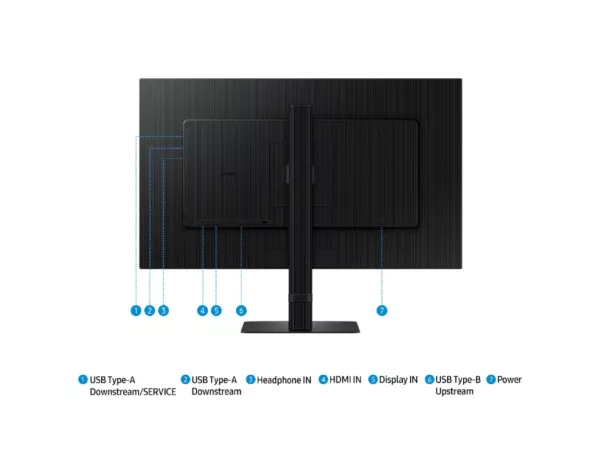 Moniteur IPS plat QHD Viewfinity S6 27 pouces LS27D600EAUXEN de Samsung - Noir – Image 7